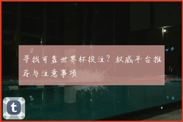 寻找可靠世界杯投注？权威平台推荐与注意事项
