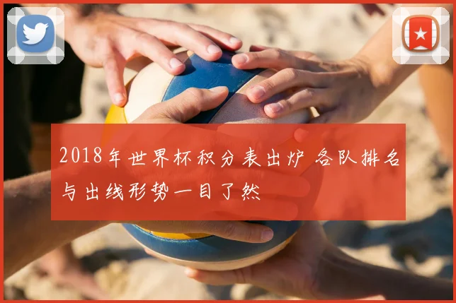 2018年世界杯积分表出炉 各队排名与出线形势一目了然