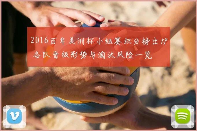 2016百年美洲杯小组赛积分榜出炉 各队晋级形势与淘汰风险一览